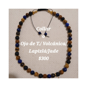 Collar O Ojo de T./Volcanica/Lapizla/Jade