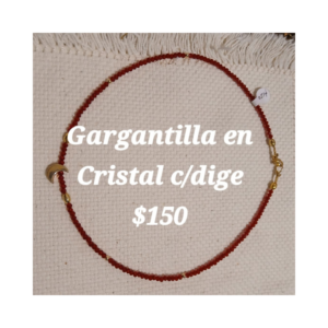 Gargantilla en cristal c/dige